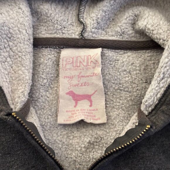 Victoria’s Secret PINK Vintage Too Much Pink Too Little Time Crossbone Hoodie -M - Picture 9 of 12